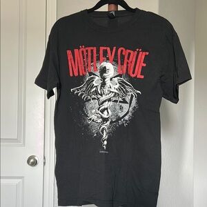Unisex Motley Crue Black Graphic Band T-Shirt Size Medium |A186